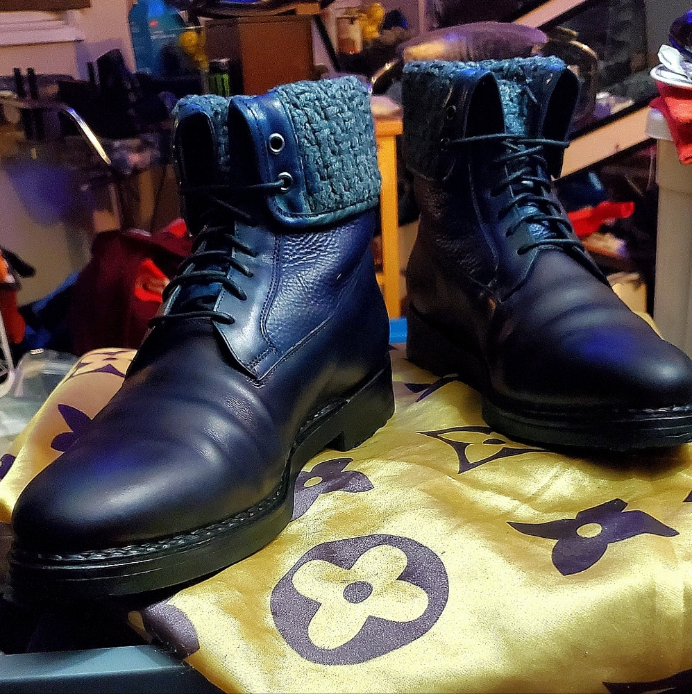 Santoni shearling derby boots - Picture 4 of 10